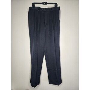 Perry Ellis Portfolio Dress Pants Mens 34x32 Black Slim Essentials